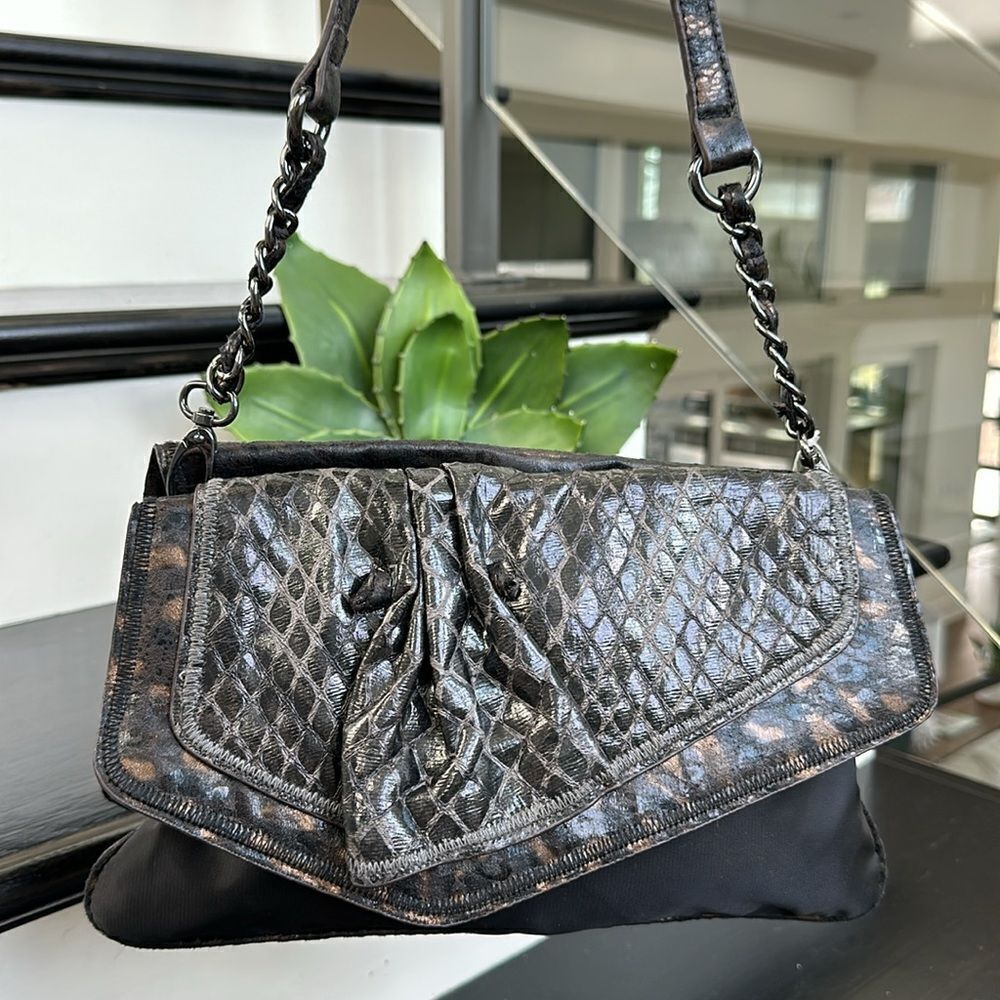 Carlos Fauci vegan leather shoulder purse
